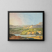 Landscape painting of the south with sea, wooded hills, and a water body in the foreground - Johann Wolfgang von Goethe — framed artwork on a wall