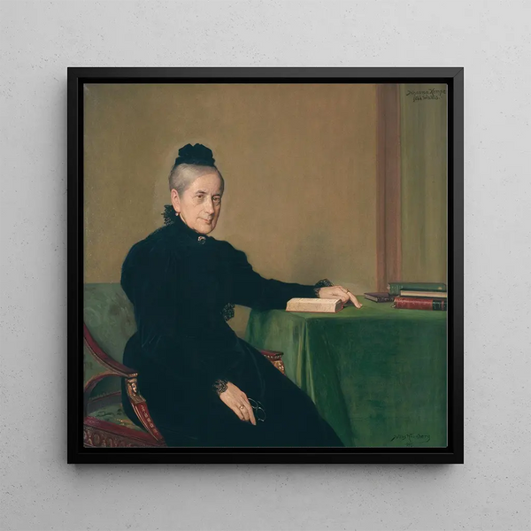 Johanna Kempe née Wallis 1818-1909 - Julius Kronberg — framed artwork on a wall