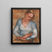 Femme aux bras croisés - Johanna Kampmann-Freund — framed artwork on a wall