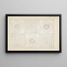 motif with meander and stylized flowers - Johanna van de Kamer — framed artwork on a wall