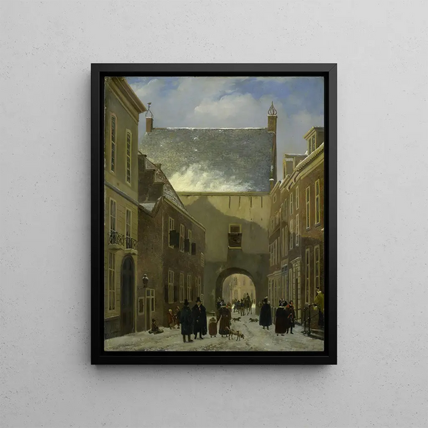 The prison gate of The Hague - Johannes Adrianus van der Drift — framed artwork on a wall