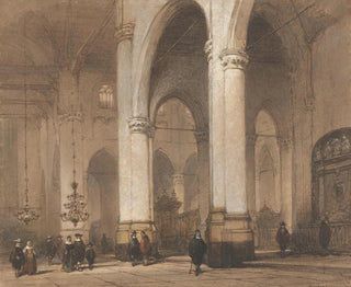 View of the Saint-Laurent Church in Rotterdam - Johannes Bosboom — artwork view