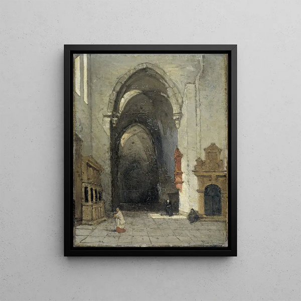 Interior of the Trier Cathedral - Johannes Bosboom — framed artwork on a wall