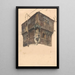 Study of the upper floor of an angled house - Johannes Bosboom — framed artwork on a wall