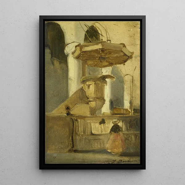 The church pulpit in Hoorn - Johannes Bosboom — framed artwork on a wall