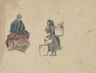 Two studies of women fishermen - Johannes Bosboom — artwork view