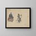 Two studies of women fishermen - Johannes Bosboom — framed artwork on a wall