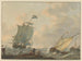 Bateaux à voiles sur des eaux agitées - Johannes Christiaan Schotel — artwork view
