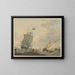 Bateaux à voiles sur des eaux agitées - Johannes Christiaan Schotel — framed artwork on a wall