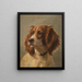 Epagneul de couleur marron-blanc - Johannes Christian Deiker — framed artwork on a wall