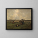 Shrimp fishermen on the beach - Johannes Evert Hendrik Akkeringa — framed artwork on a wall