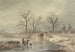 Winter Landscape Painting - Johannes Franciscus Hoppenbrouwers — artwork view