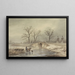 Winter Landscape Painting - Johannes Franciscus Hoppenbrouwers — framed artwork on a wall