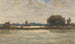 View of the river near Sliedrecht with sailing boat - Johannes Gijsbert Vogel — artwork view