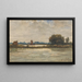 View of the river near Sliedrecht with sailing boat - Johannes Gijsbert Vogel — framed artwork on a wall