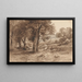 Landscape with Rocks and Trees - Johannes Gijsbert Vogel — framed artwork on a wall