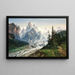 Voyageurs au pied d'un glacier - Johannes Gijsbert Vogel — framed artwork on a wall