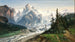 Voyageurs au pied d'un glacier - Johannes Gijsbert Vogel — artwork view