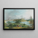 Les ruines de la forteresse d'Ivangorod Johannesstadt et une partie de Narva vues depuis la hauteur de Joachimsthal - Johannes Hau — framed artwork on a wall