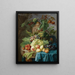 Still life with fruits on a stone table - Johannes Hendrik Fredriks — framed artwork on a wall