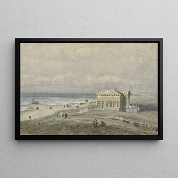 Pavilion of Wied in Scheveningen - Johannes Josephus Destree — framed artwork on a wall