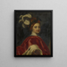 Portrait of a Young Man with a Feathered Cap - Johannes Kupecky — framed artwork on a wall