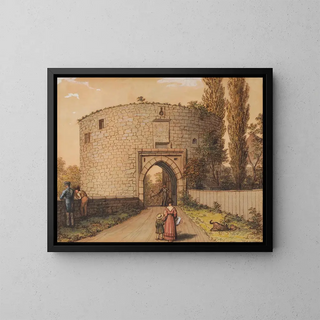 The door of Frédéric at Linz Castle - Johannes Maria Monsorno — framed artwork on a wall
