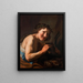 A shepherd holding a Pan pipe - Johannes Paulus Moreelse — framed artwork on a wall