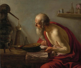 an old alchemist in his study - Johannes Paulus Moreelse — artwork view