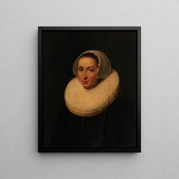 Portrait of a Lady - Johannes Paulus Moreelse — framed artwork on a wall