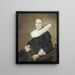 Portrait of a Woman in an Armchair - Johannes Pieter de Frey — framed artwork on a wall