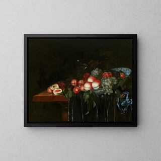 Still life with fruits - Johannes Rosenhagen — framed artwork on a wall