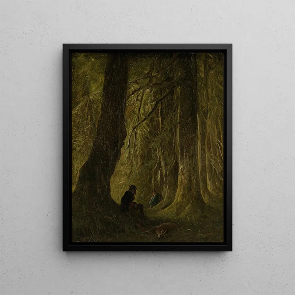 At the Hunt - Johannes Tavenraat — framed artwork on a wall