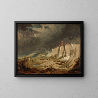 Storms on the Coast - Johannes Tavenraat — framed artwork on a wall