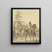 An man and a woman on horseback on a country road - Johannes Vinkeles — framed artwork on a wall