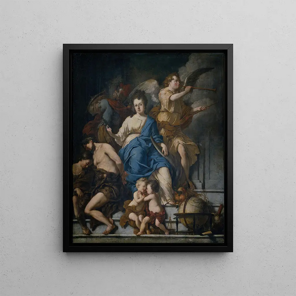 Allégorie du traité de Ryswick 1697 - Johannes Voorhout — framed artwork on a wall