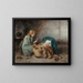 Playing with the Baby - Johannes Weiland — framed artwork on a wall