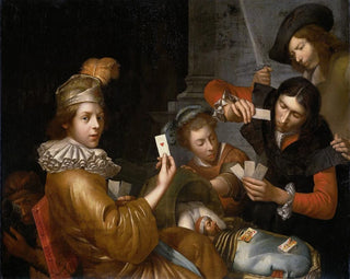 The card game on the cradle - Johannes van Wijckersloot — artwork view