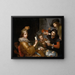 The card game on the cradle - Johannes van Wijckersloot — framed artwork on a wall