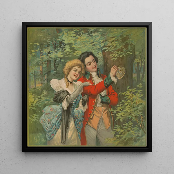 John Alden and Priscilla - Campbell Metzger Jacobson — wall display of the artwork