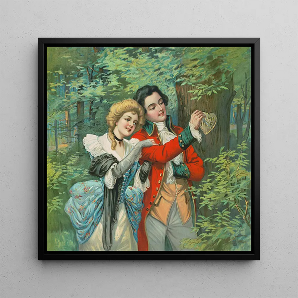 John Aulder and Priscilla - Anonymous — framed artwork on a wall