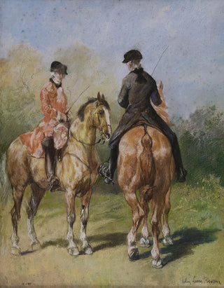 JohnLewis Brown - Deux cavaliers en costume Louis XV.webp
