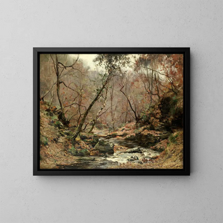 A wood fire - John A Henderson Tarbet — framed artwork on a wall
