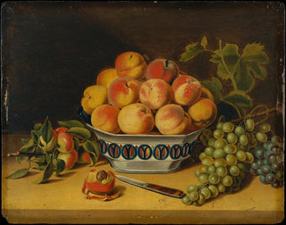 Nature morte aux pêches et raisins - John A Woodside — artwork view