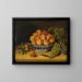 Nature morte aux pêches et raisins - John A Woodside — framed artwork on a wall
