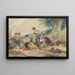 Group of peasants with musical instruments - John Absolon — framed artwork on a wall