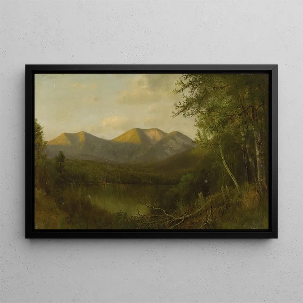 on the Upper Hudson - John Adams Parker — framed artwork on a wall