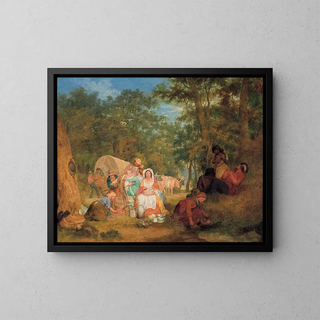 Return home, dinner time - John Alexander Gilfillan — framed artwork on a wall