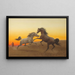 Arab stallions at sunset - John Alexander Harrington Bird — framed artwork on a wall
