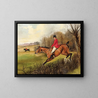 Fox Hunt - John Alfred Wheeler Snr — framed artwork on a wall